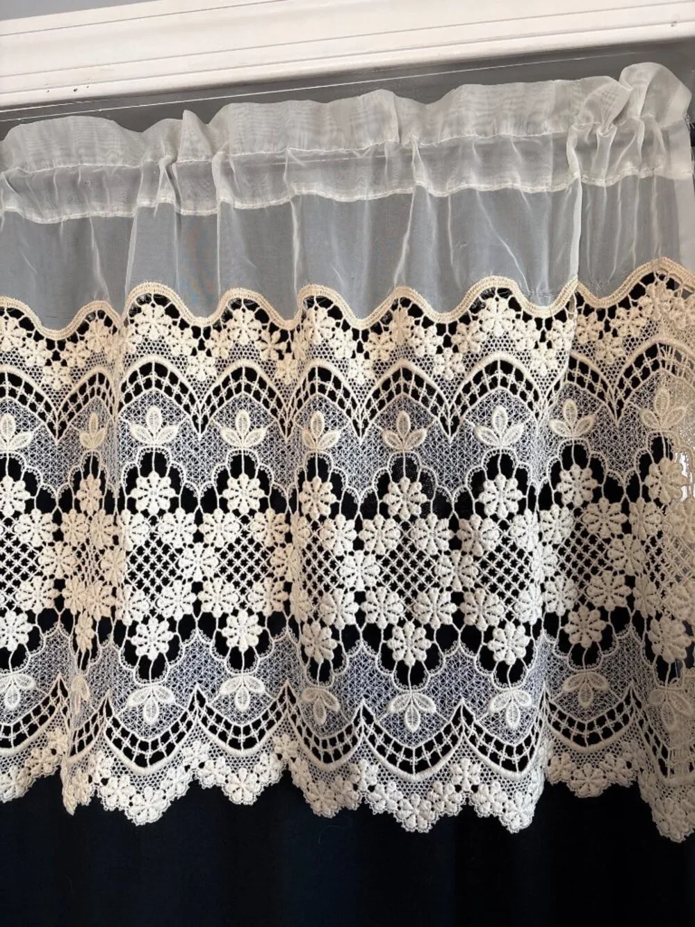 Crochet Lace Kitchen Valance 60